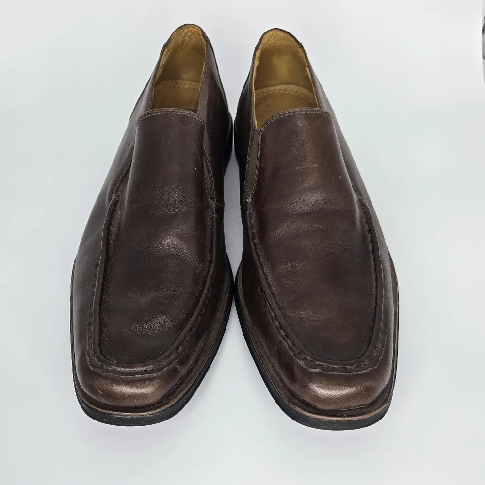 SANDRO Leather Loafers Soft Comfort Gel Dark Brown Mens US 10.5‎ D